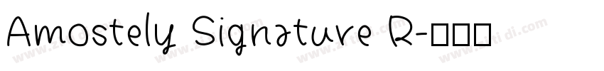 Amostely Signature R字体转换
